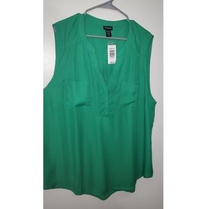 Georgette button front tank. New
